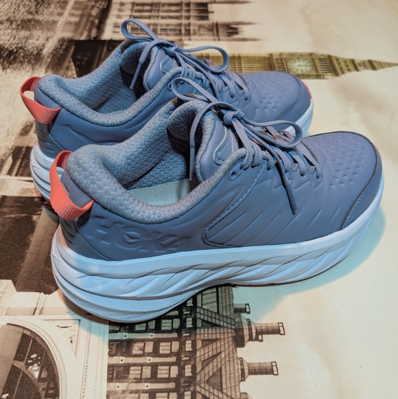 Hoka W Bondi SR Slip Resistant Moonlight Pale Dusk Running Shoes Women Size 8.5 - Picture 8 of 14